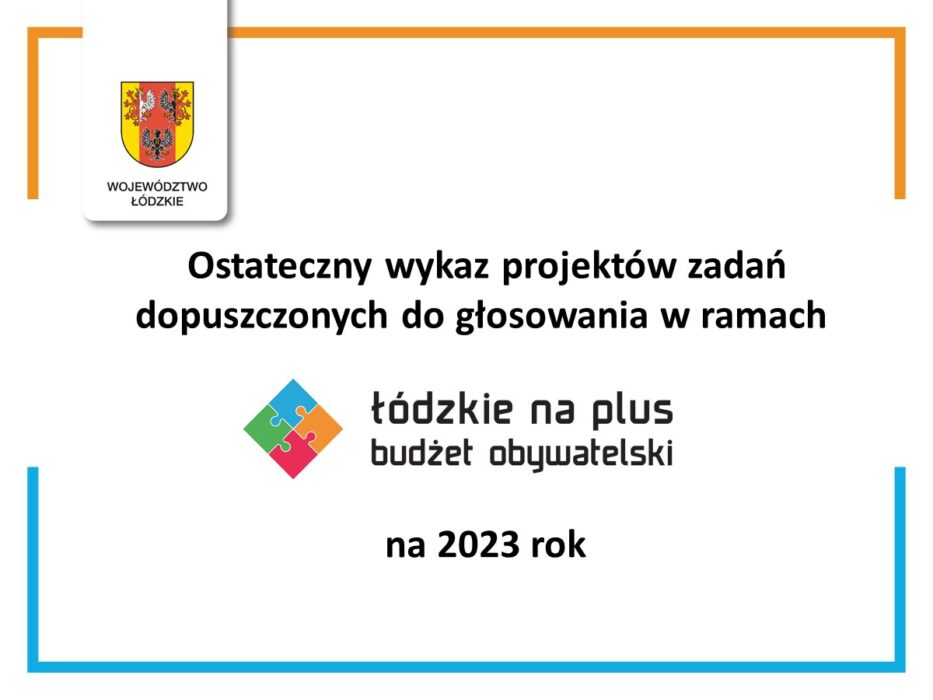 Budżet Obywatelski Województwa Łódzkiego BoŁódzkie 5445